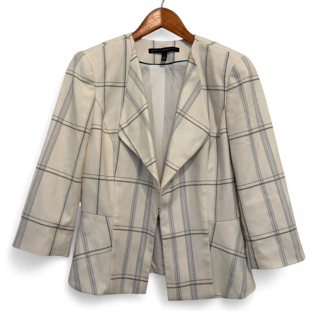 White-house-black-market Women's Cream and Tan Jacket